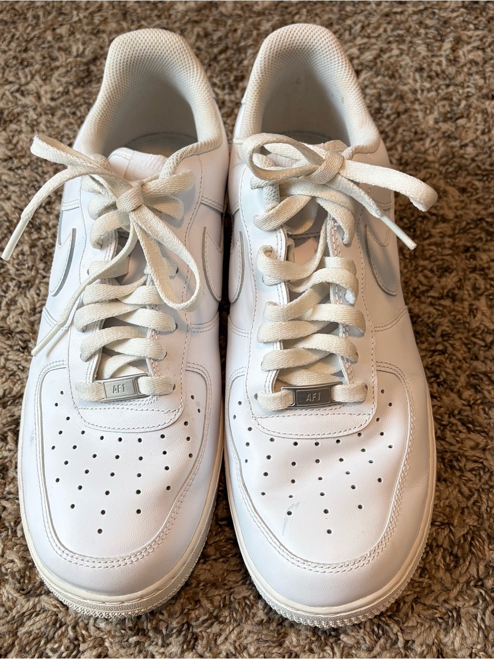 Nike White Low-Top Leather Sneakers